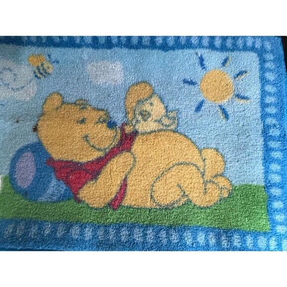 Vintage Winnie The Pooh Duck Sunshine Bee Rug 29”x 19” RARE - Picture 6 of 14